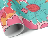 Kleurrijke verpleegster bloemenpatroon (1) cadeaupapier (Rol Hoek)