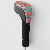 Kleurrijke verpleegster bloemenpatroon (1) golfheadcover (Schuin)