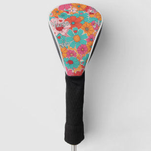 Kleurrijke verpleegster bloemenpatroon (1) golfheadcover