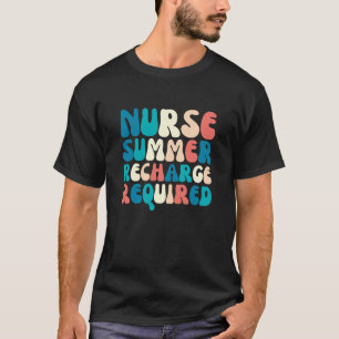 Kleurrijke Verpleegster Zomeraanvulling Vereist T-shirt