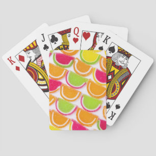 Kleurrijke Verschillende Gelei Snoep Pokerkaarten