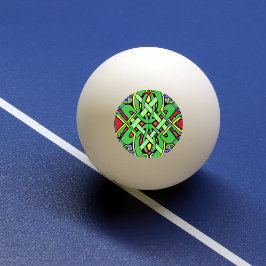 Kleurrijke Versierde Ierse Keltische Knoop Pingpongbal
