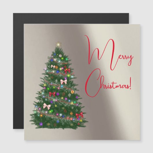 Kleurrijke versierde kerstboom (Voorkant / Achterkant)