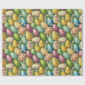 Kleurrijke versierde Paaseieren ID1012 Cadeaupapier (Vlak)