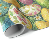 Kleurrijke versierde Paaseieren ID1012 Cadeaupapier (Rol Hoek)