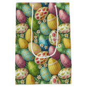 Kleurrijke versierde Paaseieren ID1012 Medium Cadeauzakje (Achterkant)