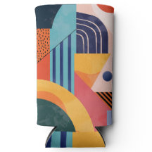 Kleurrijke verticaal abstract met lijnpatronen