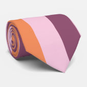 Kleurrijke Vertical Stripes Stropdas (Opgerold)