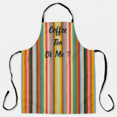 Kleurrijke verticale retro strepen schort (Voorkant)