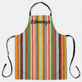 Kleurrijke Verticale Retro Strepen Schort (Voorkant)