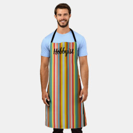 Kleurrijke verticale retro strepen schort