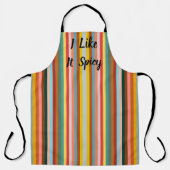 Kleurrijke verticale retro strepen schort (Voorkant)