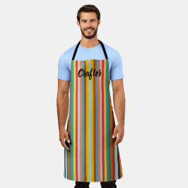 Kleurrijke verticale retro strepen schort