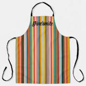 Kleurrijke Verticale Retro Strepen Schort (Voorkant)
