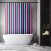 Kleurrijke verticale streep douchegordijn
