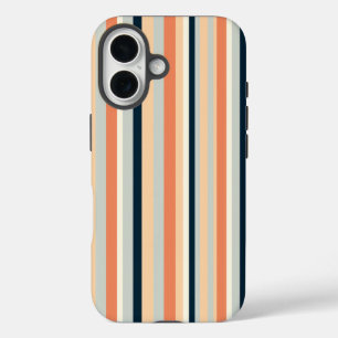 Kleurrijke verticale streep met patroon iPhone 16 hoesje