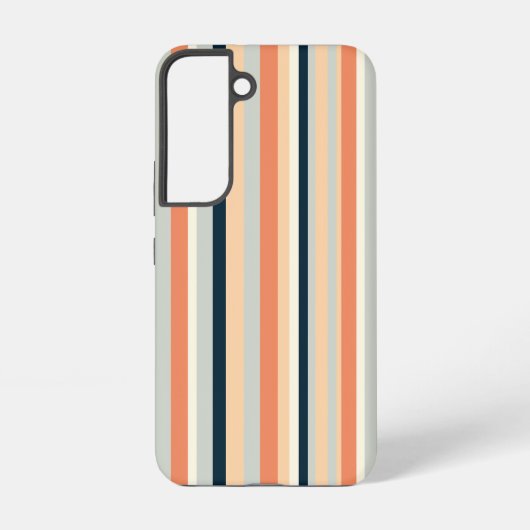 Kleurrijke verticale streep met patroon samsung galaxy hoesje (Achterkant)