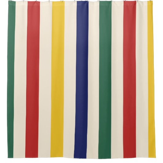 Kleurrijke verticale strepen douchegordijn (Voorkant)