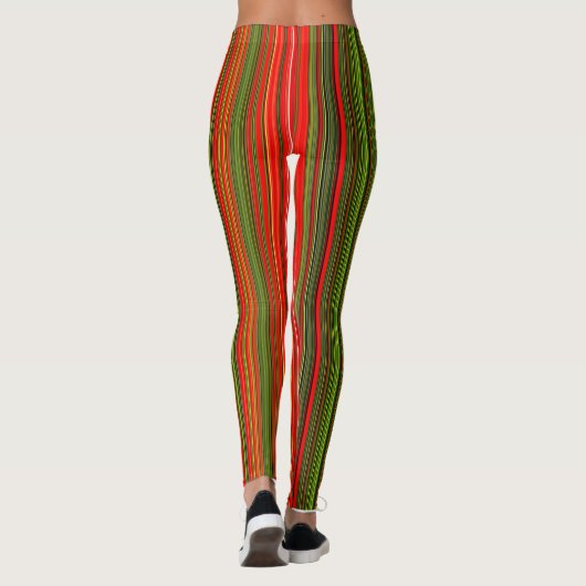 Kleurrijke verticale strepen leggings (Achterkant)