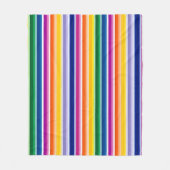 Kleurrijke verticale strepen ontwerp fleece deken (Voorkant)