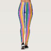 Kleurrijke verticale strepen ontwerp leggings (Achterkant)