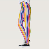 Kleurrijke verticale strepen ontwerp leggings (Links)