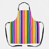 Kleurrijke verticale strepen ontwerp schort (Voorkant)