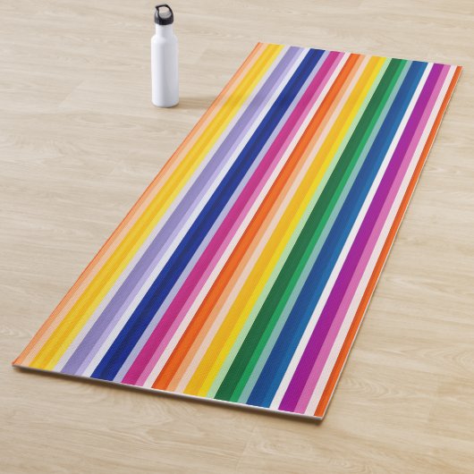 Kleurrijke verticale strepen ontwerp yogamat (In situ)