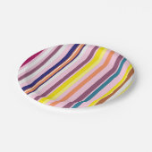 Kleurrijke Verticale Strepen Papieren Borden Papieren Bordje (Gekanteld)