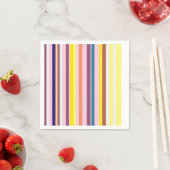 Kleurrijke verticale strepen papieren servetten (Insitu)