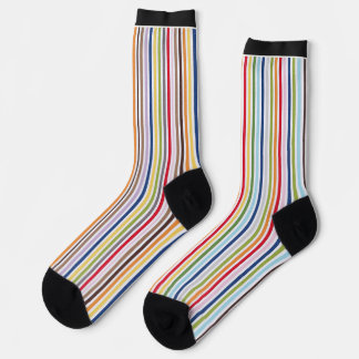 Kleurrijke Verticale Strepen Retro Patroon Sokken