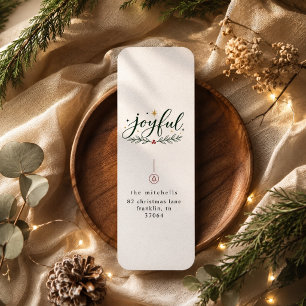 Kleurrijke Verticale Vrolijke Kerst Retouradres Etiket