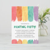 Kleurrijke verven | Kunst/Schilderij Verjaardagsfe Kaart (Staand voorkant)