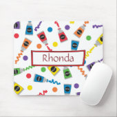 Kleurrijke verven muismat (Met muis)