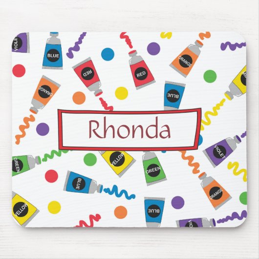 Kleurrijke verven muismat (Voorkant)