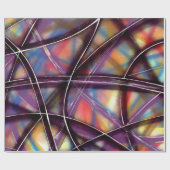 Kleurrijke verweven lijnen cadeaupapier (Vlak)