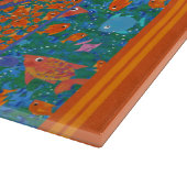 Kleurrijke vete vis in het snijvlak van Zee Snijplank (Hoek)