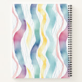 Kleurrijke vetgedrukte lijnen notitieboek (Achterkant)