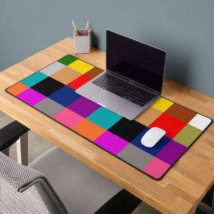 Kleurrijke vette kleur blokken ontwerp bureaumat