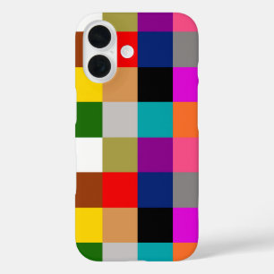 Kleurrijke vette kleur blokken ontwerp  iPhone 16 hoesje
