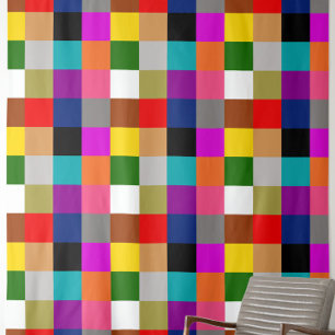 Kleurrijke vette kleur blokken ontwerp stof
