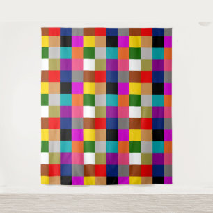 Kleurrijke vette kleur blokken ontwerp  wandkleed