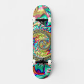 Kleurrijke Vette Levendige Groovy Trippy Fractal S Persoonlijk Skateboard (Voorkant)