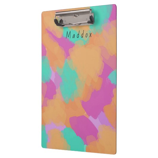 Kleurrijke Vette Moderne Artiestenpatroon + Douane Klembord (Links)