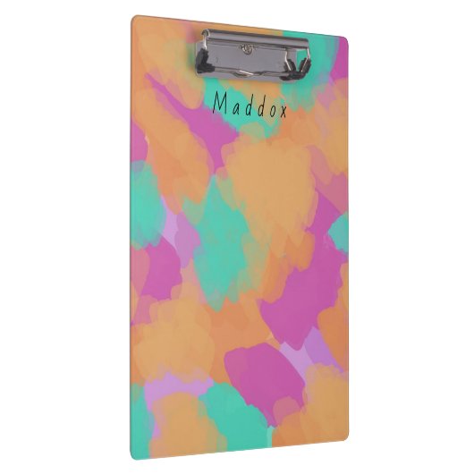 Kleurrijke Vette Moderne Artiestenpatroon + Douane Klembord (Rechts)