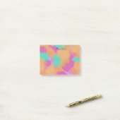 Kleurrijke Vette Moderne Artiestenpatroon + Douane Post-it® Notes (Op bureau)