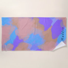 Kleurrijke Vette Moderne Artiestenpatroon + Douane Strandlaken
