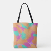Kleurrijke Vette Moderne Artiestenpatroon + Douane Tote Bag (Achterkant)