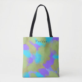 Kleurrijke Vette Moderne Artiestenpatroon + Douane Tote Bag