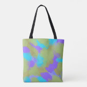 Kleurrijke Vette Moderne Artiestenpatroon + Douane Tote Bag (Achterkant)